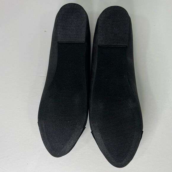 New! Tahari Geneva Black Vegan Textile Slip On Ballet Women Flats Various Size - Picture 7 of 10